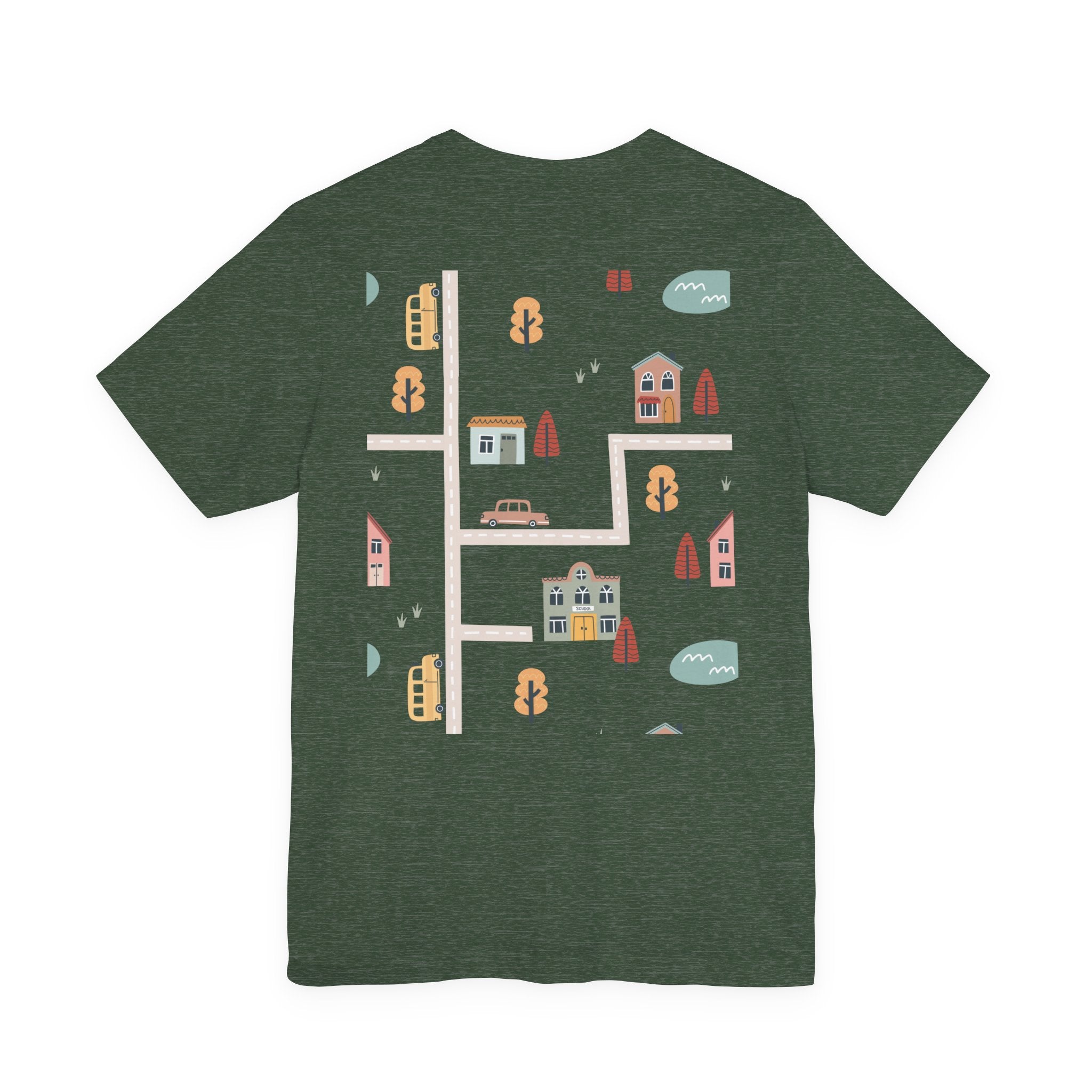 Charming Streets Unisex Jersey Tee, Coffee Lover Shirt, Cozy Graphic Tee, Casual Gift for Him/Her, Spring Fashion, Travel-inspired T-shirt