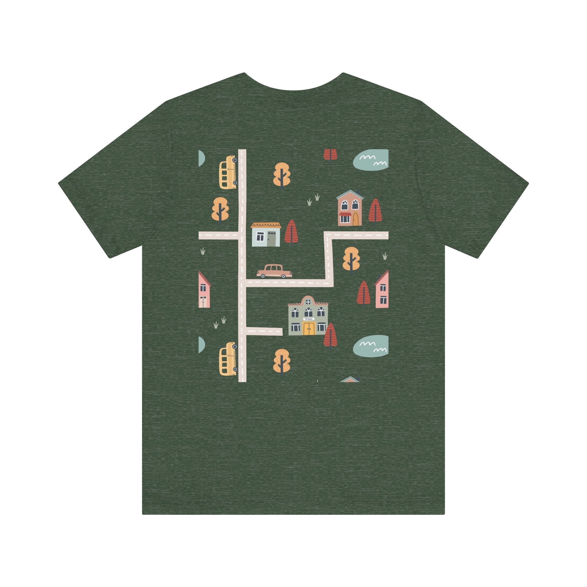 Charming Streets Unisex Jersey Tee, Coffee Lover Shirt, Cozy Graphic Tee, Casual Gift for Him/Her, Spring Fashion, Travel-inspired T-shirt