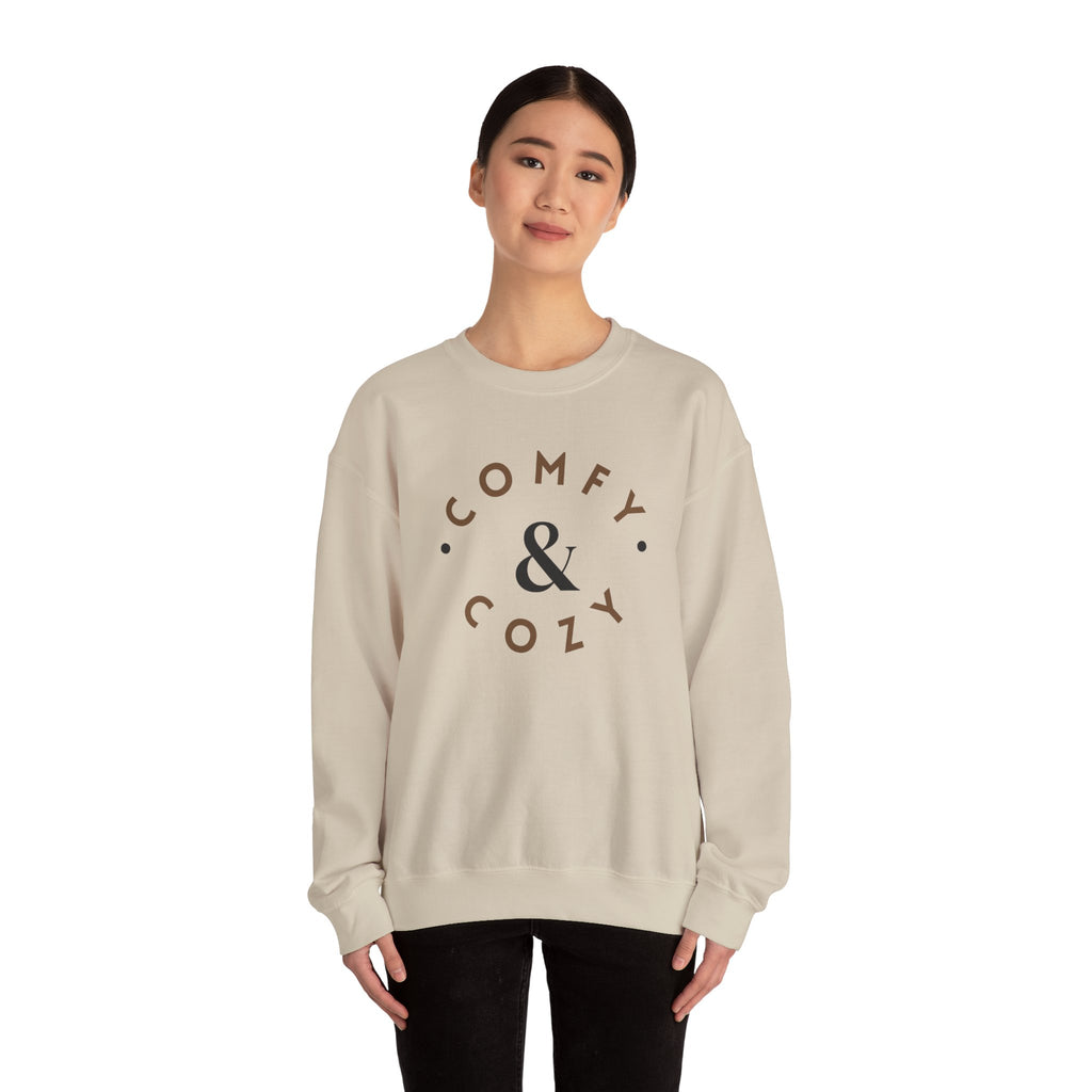 Comfy & Cozy Crewneck Sweatshirt — Minimal Neutral Lounge Pullover