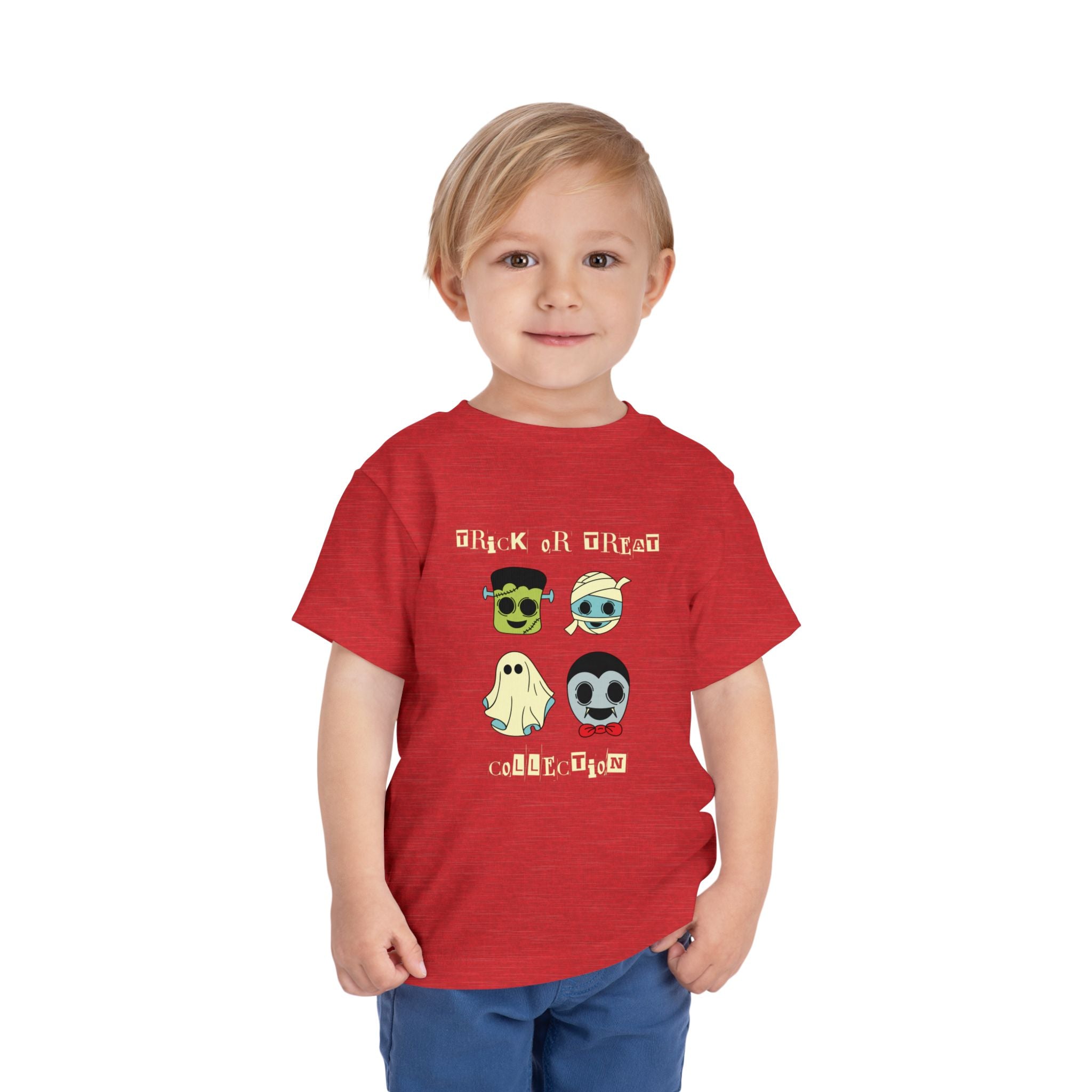 Halloween Toddler Tee, Trick or Treat Shirt, Kids Ghost Apparel, Cute Halloween Outfit, Spooky Toddler T-Shirt