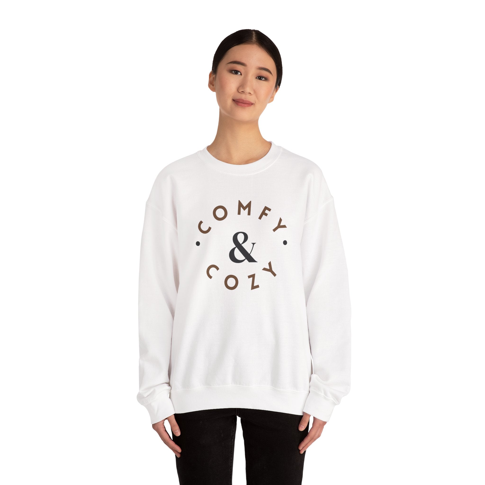 Comfy & Cozy Crewneck Sweatshirt — Minimal Neutral Lounge Pullover