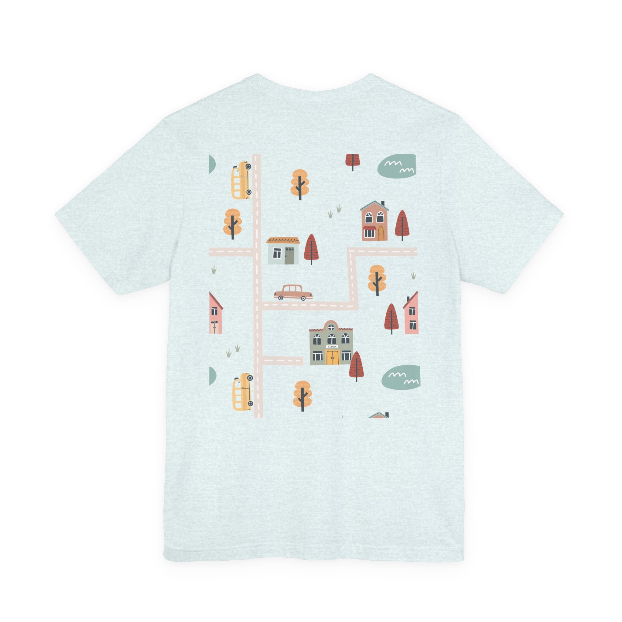Charming Streets Unisex Jersey Tee, Coffee Lover Shirt, Cozy Graphic Tee, Casual Gift for Him/Her, Spring Fashion, Travel-inspired T-shirt