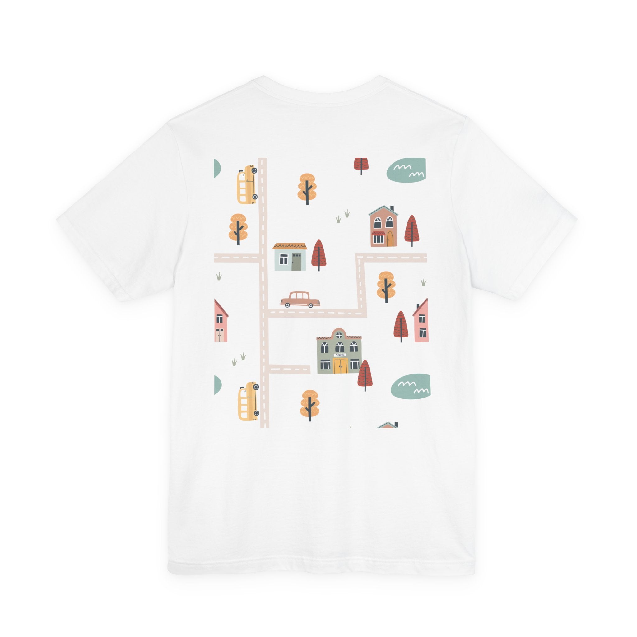 Charming Streets Unisex Jersey Tee, Coffee Lover Shirt, Cozy Graphic Tee, Casual Gift for Him/Her, Spring Fashion, Travel-inspired T-shirt