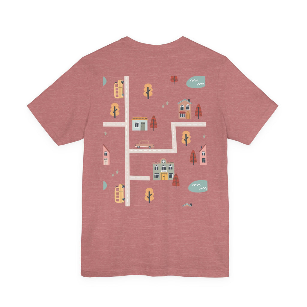 Charming Streets Unisex Jersey Tee, Coffee Lover Shirt, Cozy Graphic Tee, Casual Gift for Him/Her, Spring Fashion, Travel-inspired T-shirt