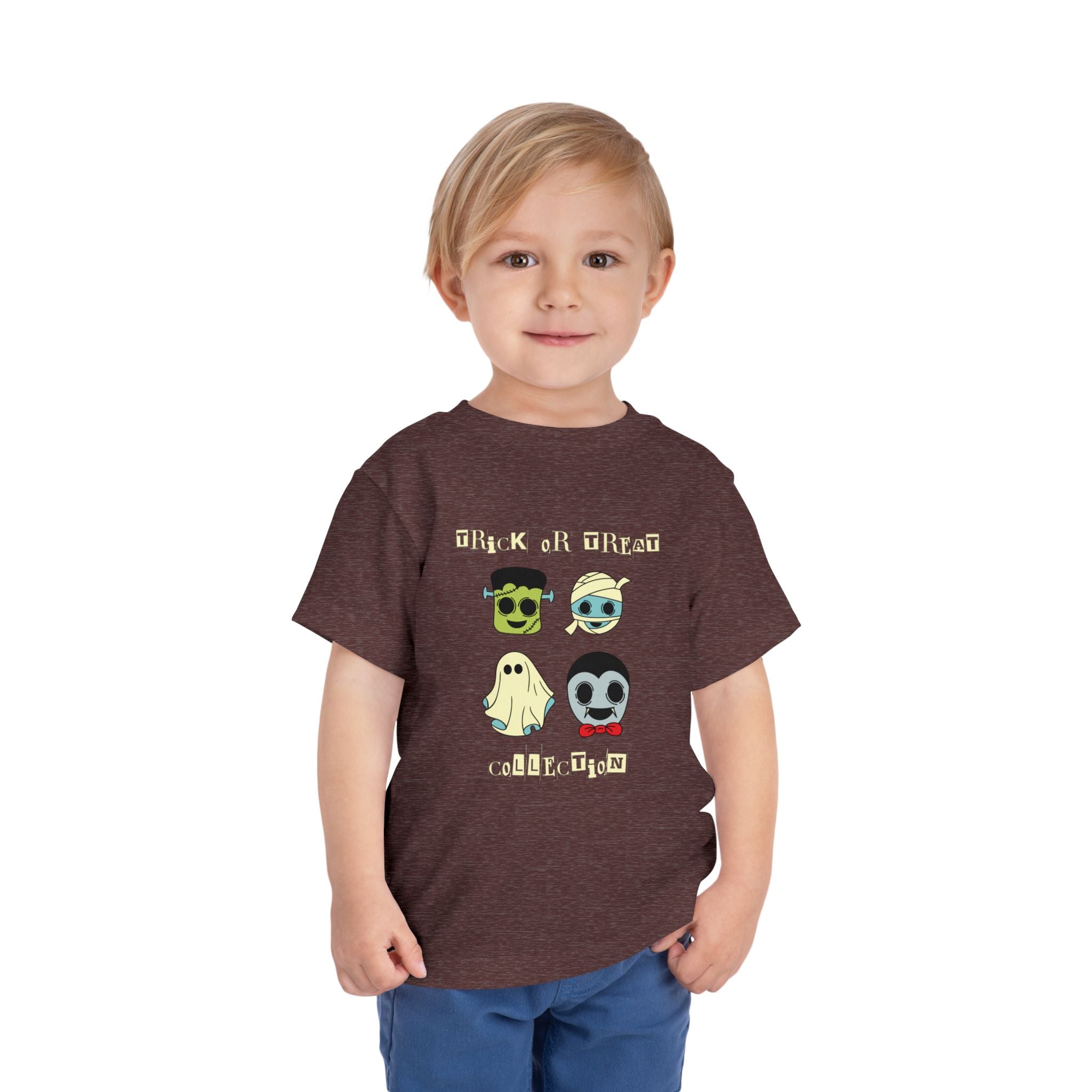 Halloween Toddler Tee, Trick or Treat Shirt, Kids Ghost Apparel, Cute Halloween Outfit, Spooky Toddler T-Shirt
