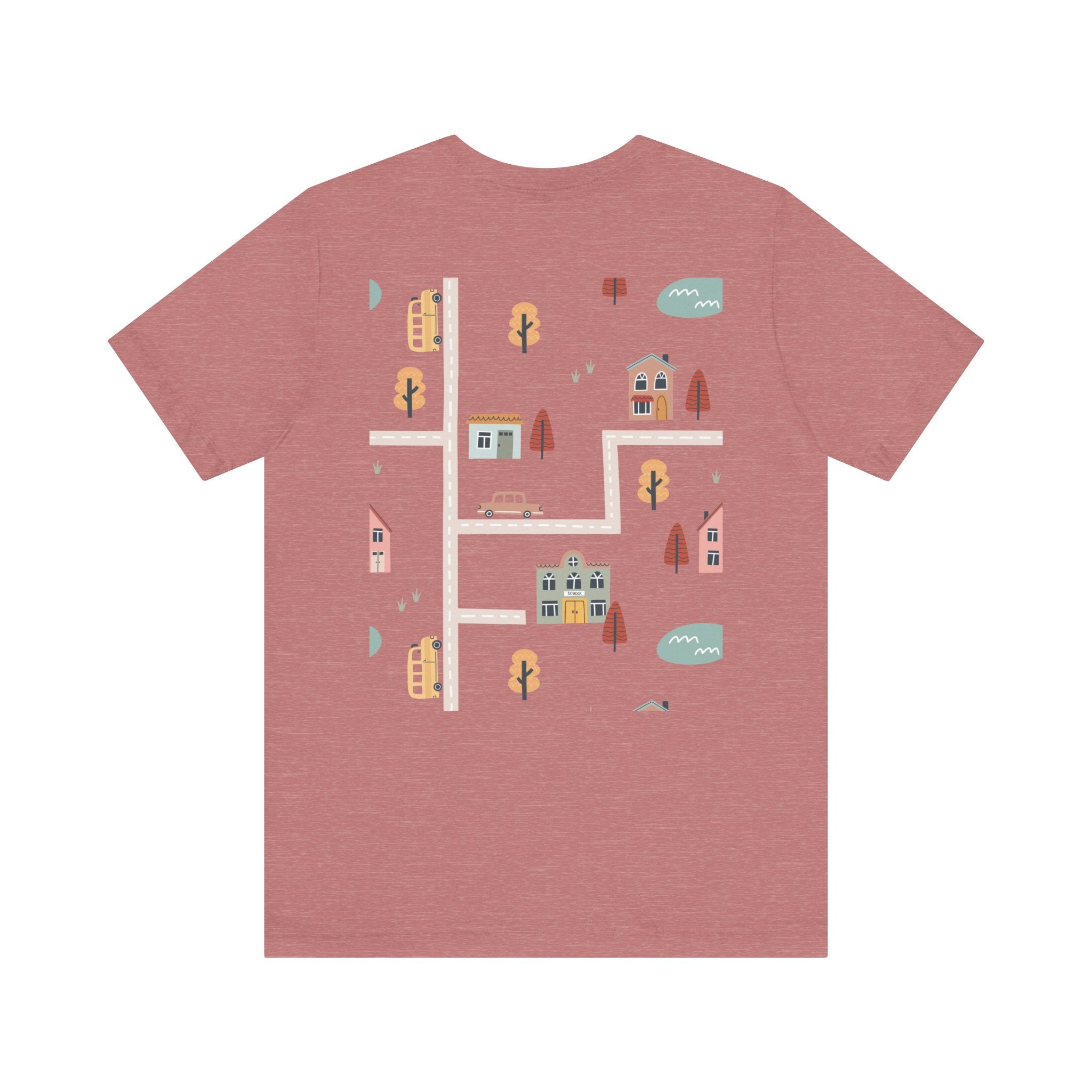 Charming Streets Unisex Jersey Tee, Coffee Lover Shirt, Cozy Graphic Tee, Casual Gift for Him/Her, Spring Fashion, Travel-inspired T-shirt