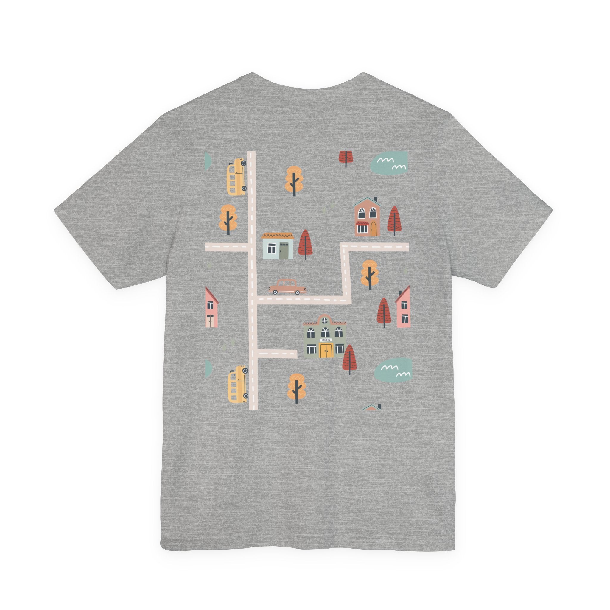 Charming Streets Unisex Jersey Tee, Coffee Lover Shirt, Cozy Graphic Tee, Casual Gift for Him/Her, Spring Fashion, Travel-inspired T-shirt