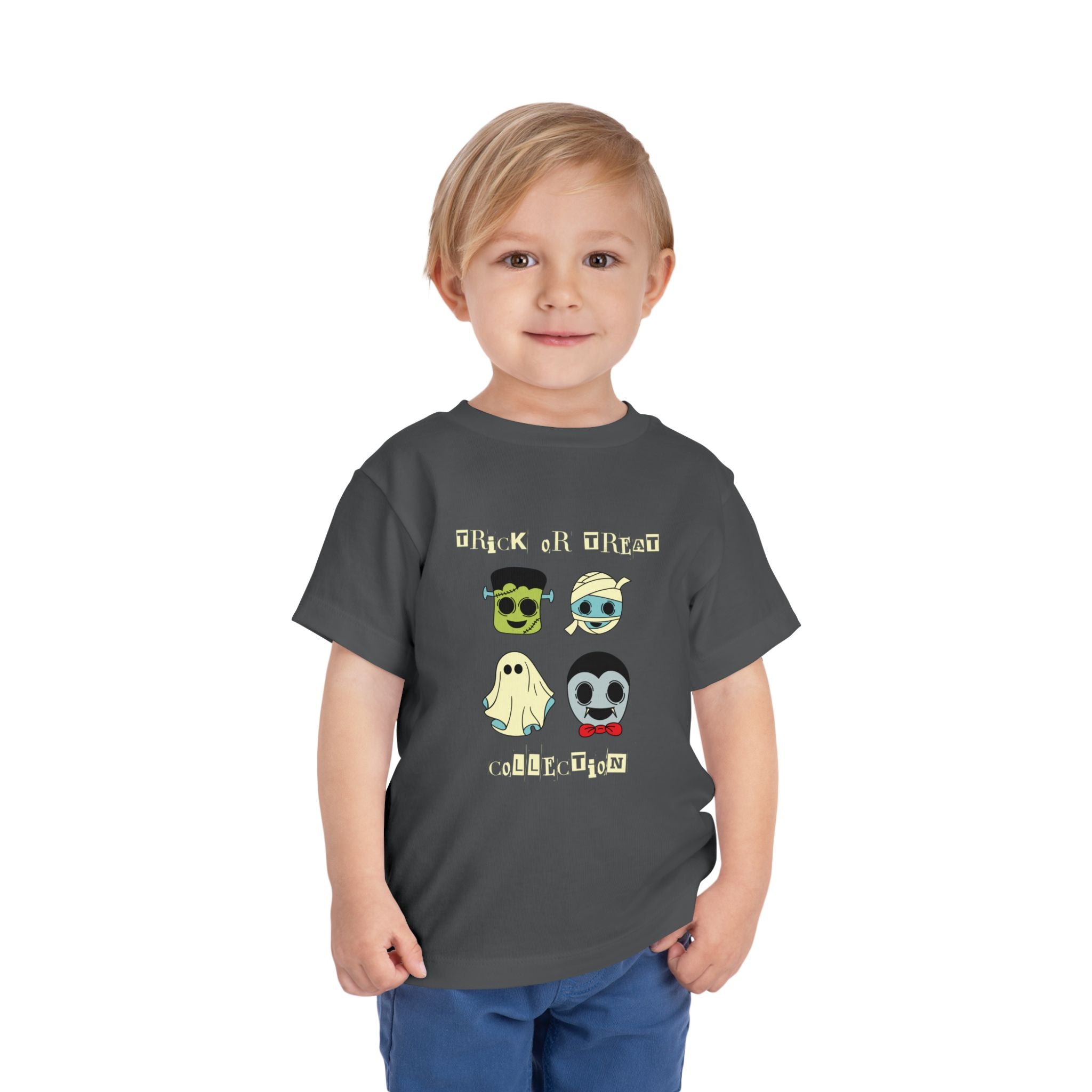 Halloween Toddler Tee, Trick or Treat Shirt, Kids Ghost Apparel, Cute Halloween Outfit, Spooky Toddler T-Shirt