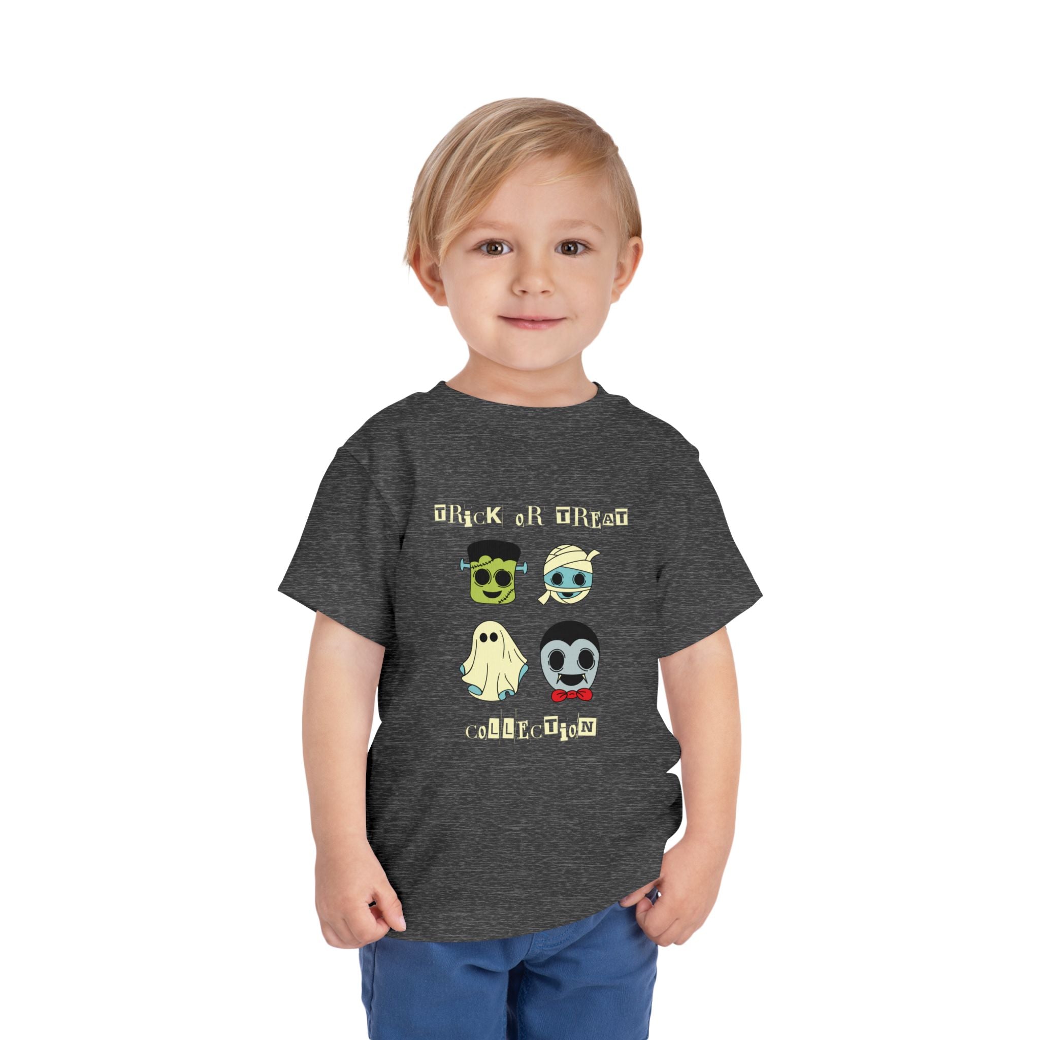 Halloween Toddler Tee, Trick or Treat Shirt, Kids Ghost Apparel, Cute Halloween Outfit, Spooky Toddler T-Shirt