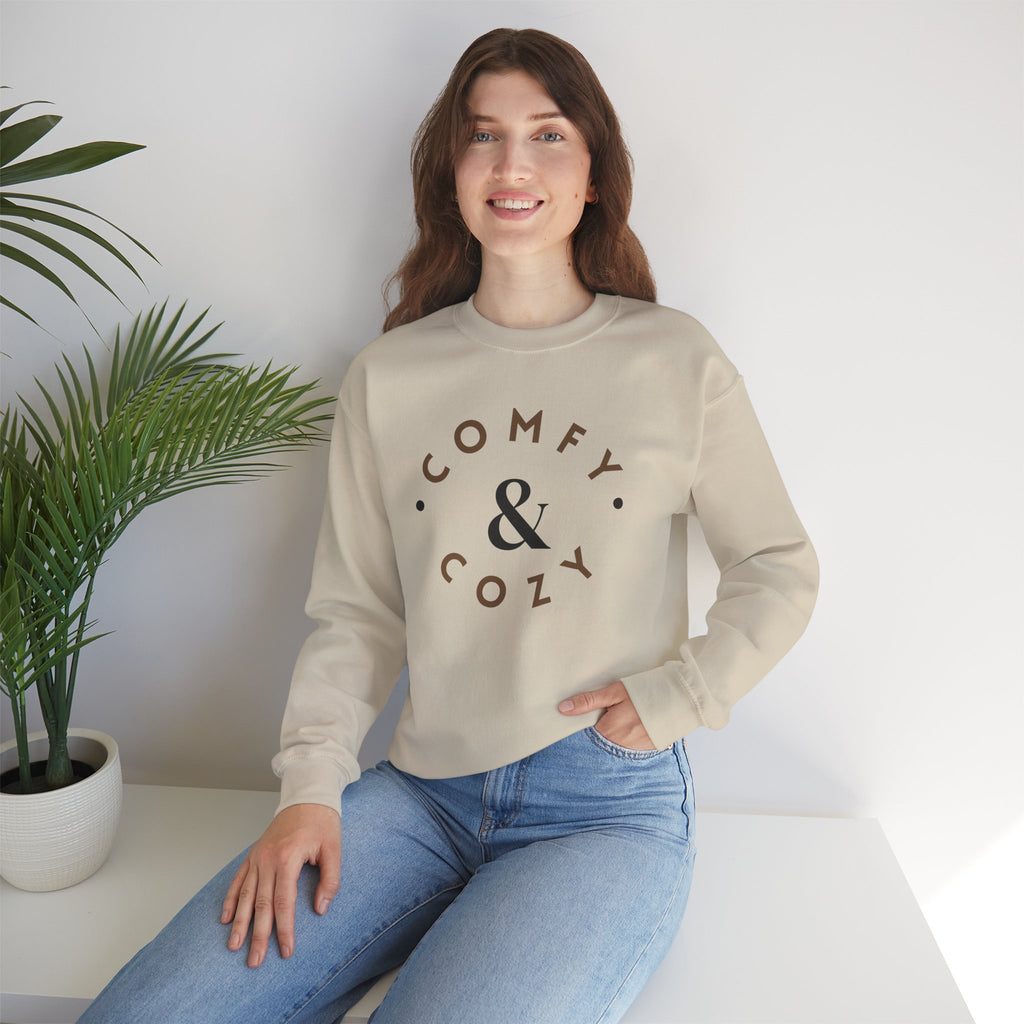 Comfy & Cozy Crewneck Sweatshirt — Minimal Neutral Lounge Pullover